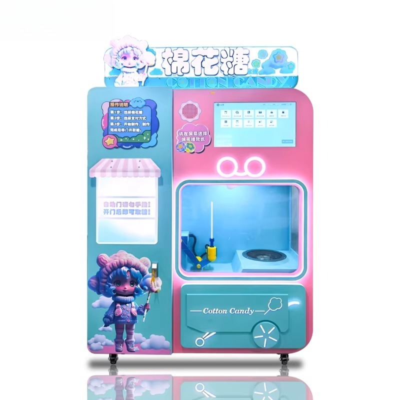 FOB Automatic Cotton Candy Ven - Vending Machine Qr Code ulasan dan harga