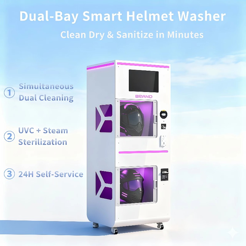 Custom Double Warehouse Helmet - Vending Machine Qr Code ulasan dan harga